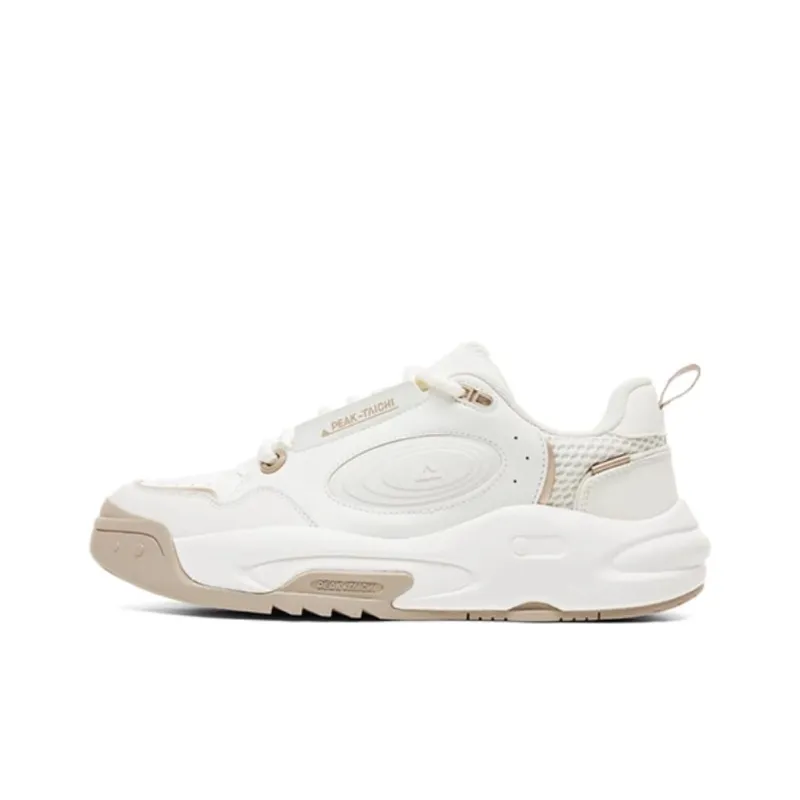 PEAK State Pole Roaming 2.0 Cushioning Lightweight Height Increasing Low Top Skateboard Shoes Men's Super Light White-0