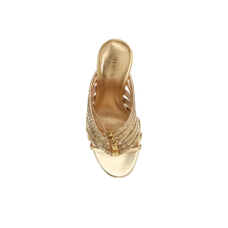 Valentino GARAVANI Slide Slippers Women's Gold-4