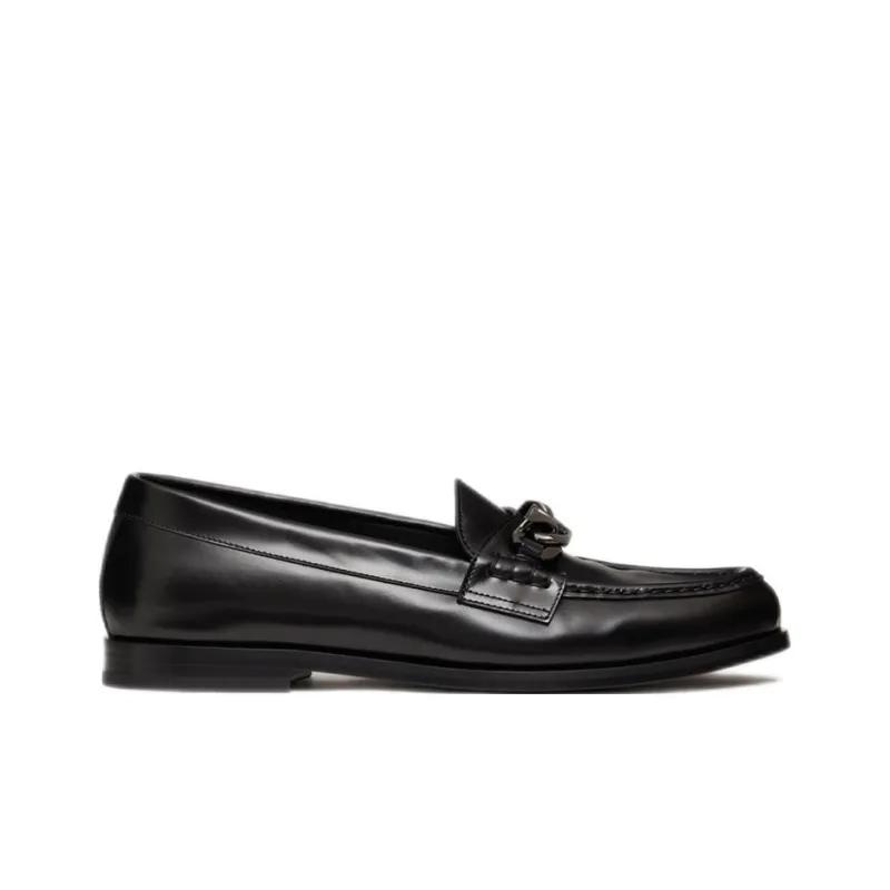 Valentino VLogo Plaque Slip On Loafers-1