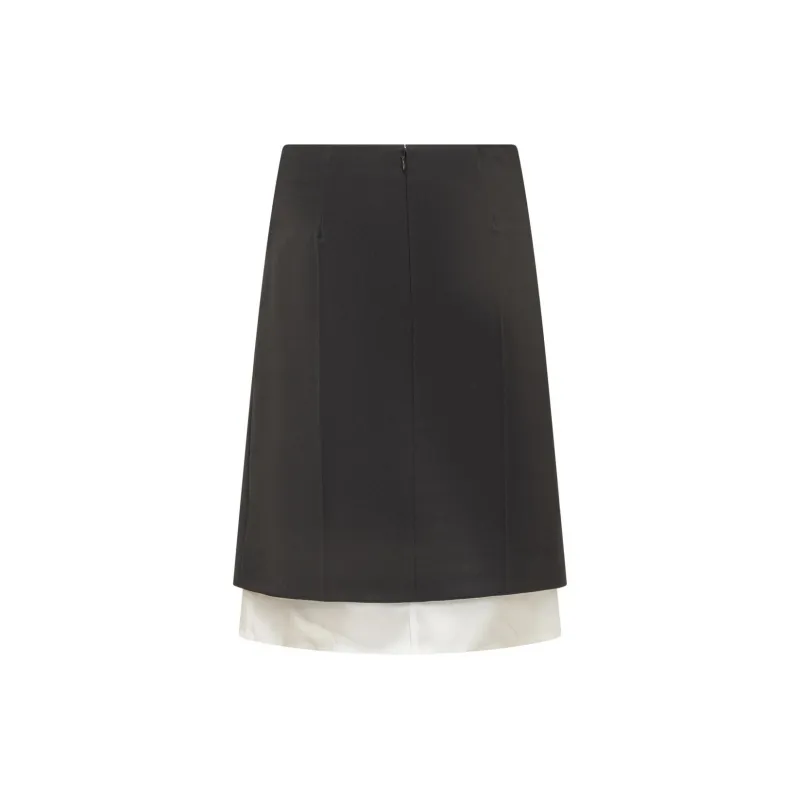 PETER DO Contrasting border Zip up Skirt-1
