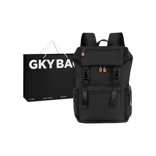 GKY Oxford Business Casual Backpack Computer Backpack Unisex Black/Gray
