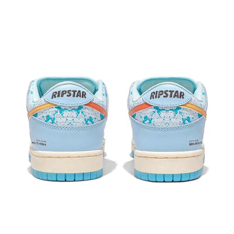RIPSTAR SKBD Low Maxes Future Anti Slip Wear Resistant Low Top Skateboard Shoes Unisex Blue Orange-3