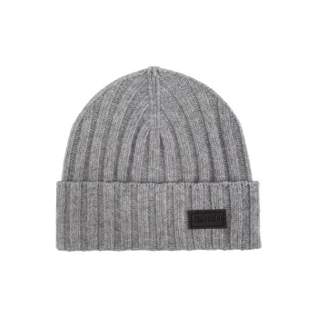MOSCHINO Logo Patch Knitted Beanie