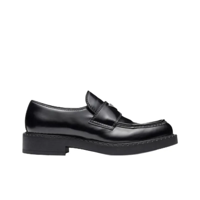 PRADA 35mm Loafer Black Brushed Leather-3