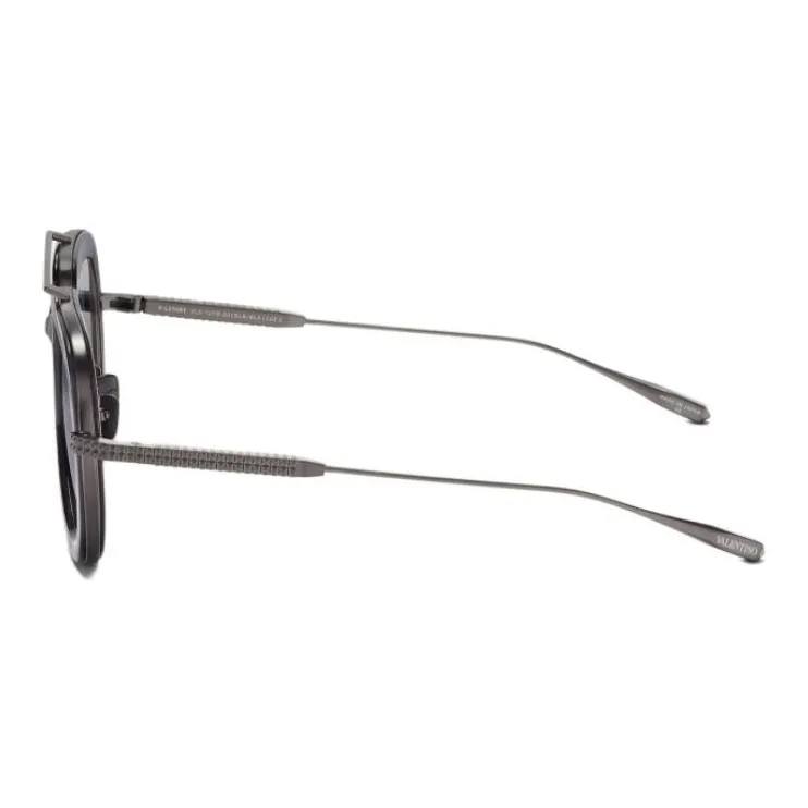 Valentino Acetate Titanium Aviator Sunglasses Women's Gray-2