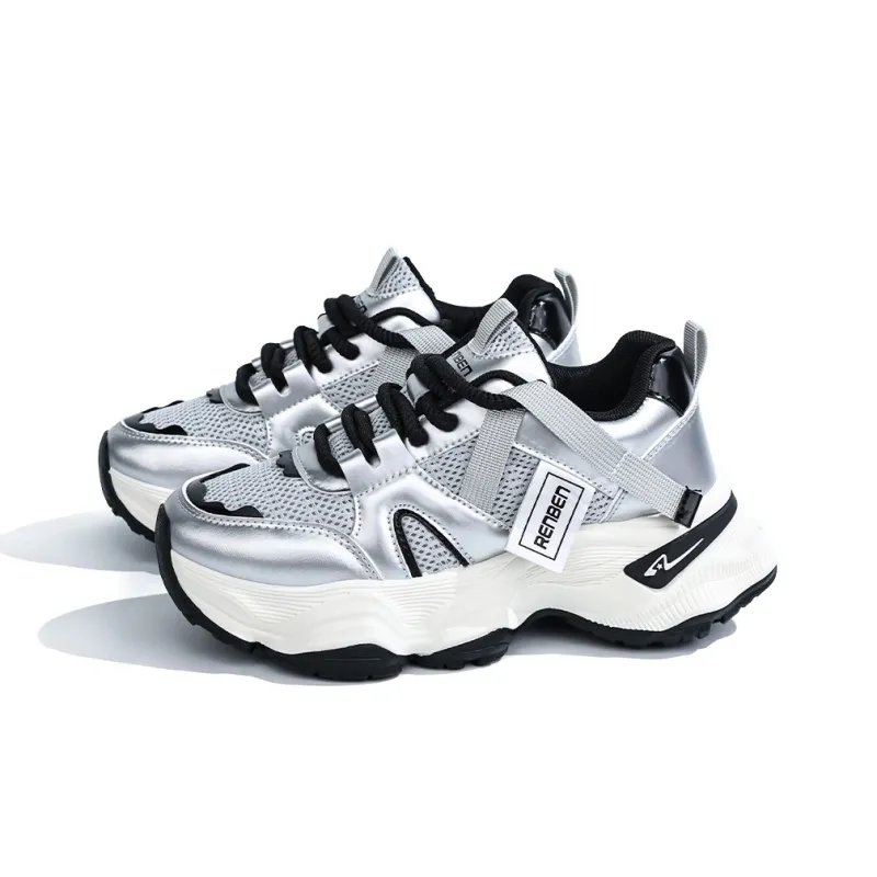 RENBEN Abrasion Resistant, Breathable, Lightweight Low Top Chunky Sneakers Women's-7