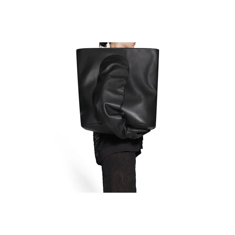 Balenciaga Smooth Cow Leather Glove Tote Bag Shopping Bag Handbag Large Size Women's Black-6