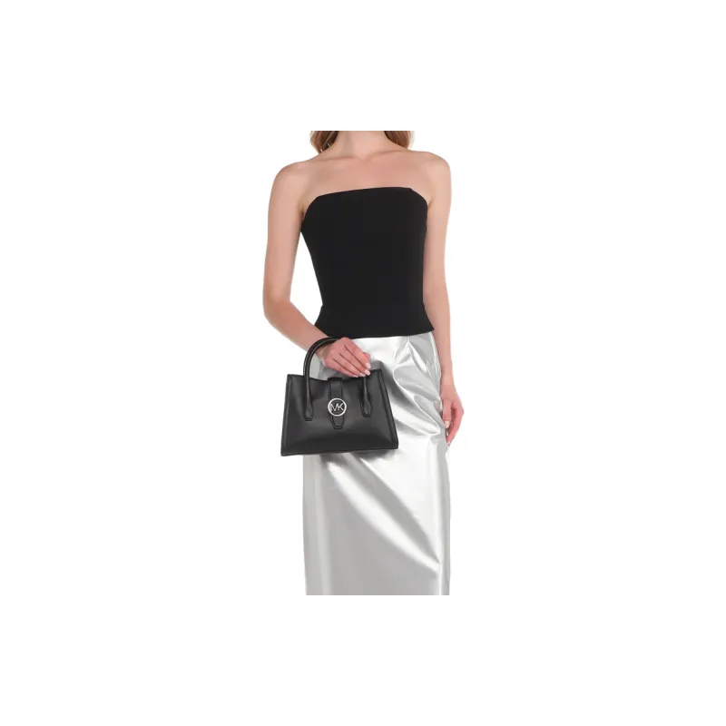 MICHAEL KORS Gabby Artificial Leather Polyester Handbag Shoulder Bag Crossbody Bag Small Size Women's Black-3