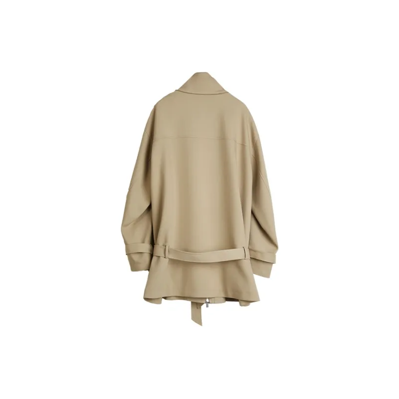 ELLE Trench Coat Women's Light Khaki-1