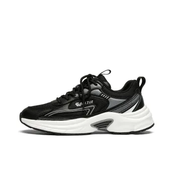Feiyue Height Increasing Breathable Low Top Casual Running Shoes Men's Black Gray