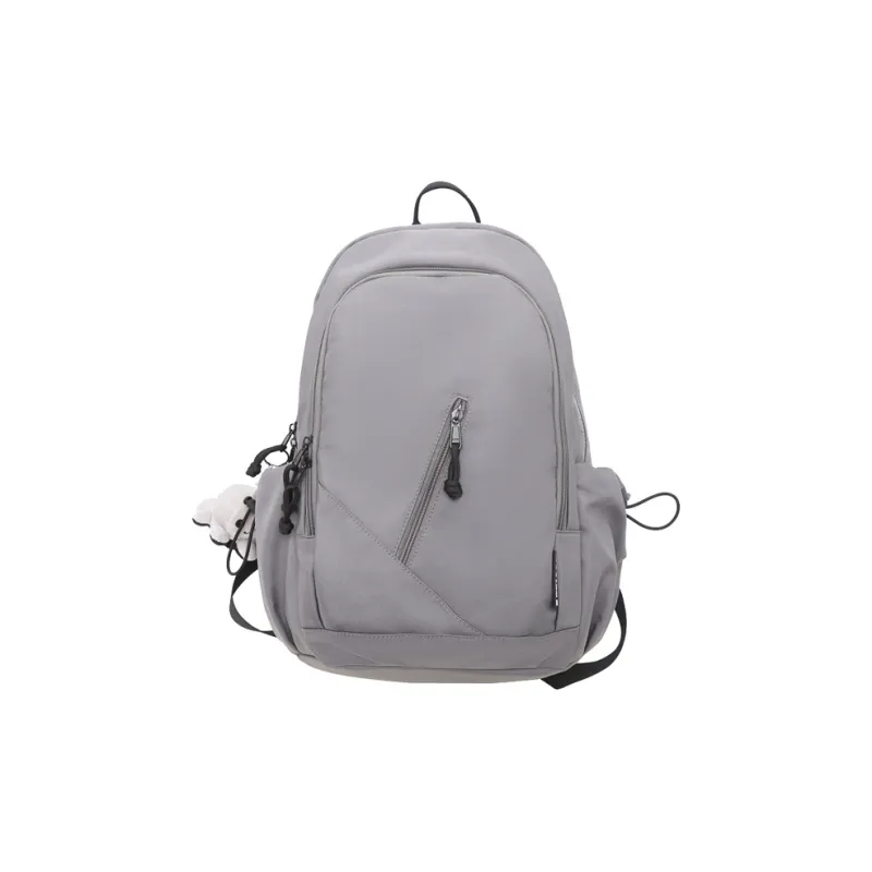GOX Nylon Backpack Regular Unisex White/Black/Brown/Gray-12