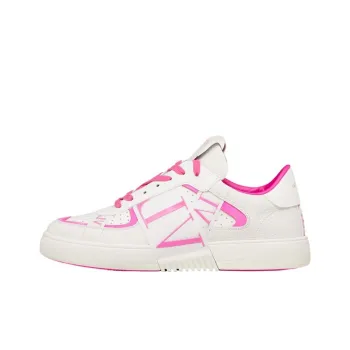Valentino VL7N Low Top Stylish Skateboarding Shoes Men's White Pink