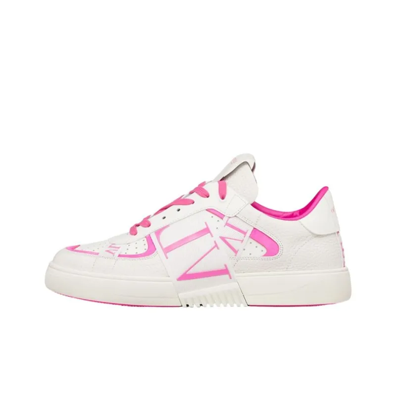 Valentino VL7N Low Top Stylish Skateboarding Shoes Men's White Pink-0