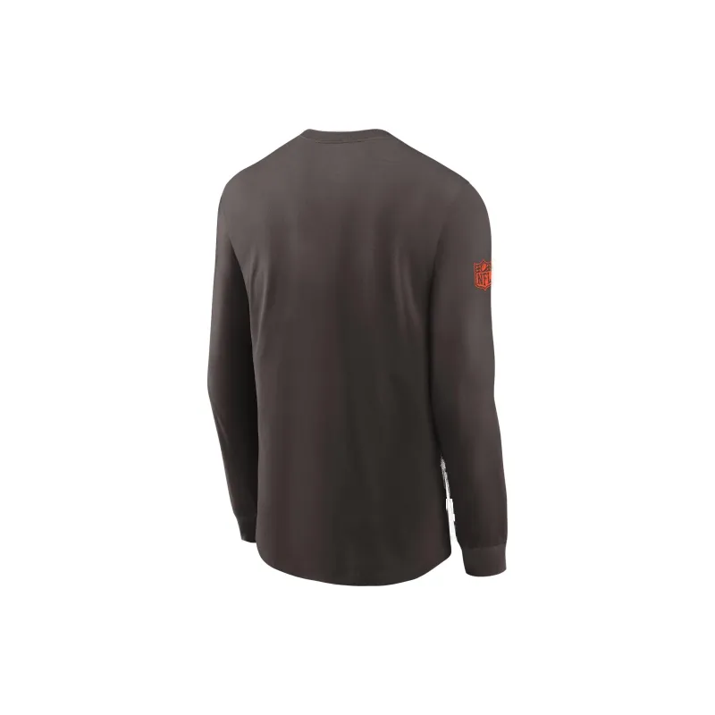 Nike Cleveland S Sideline Team Issue Men's Nike Dri FIT Nfl Long Sleeve T Shirt-1