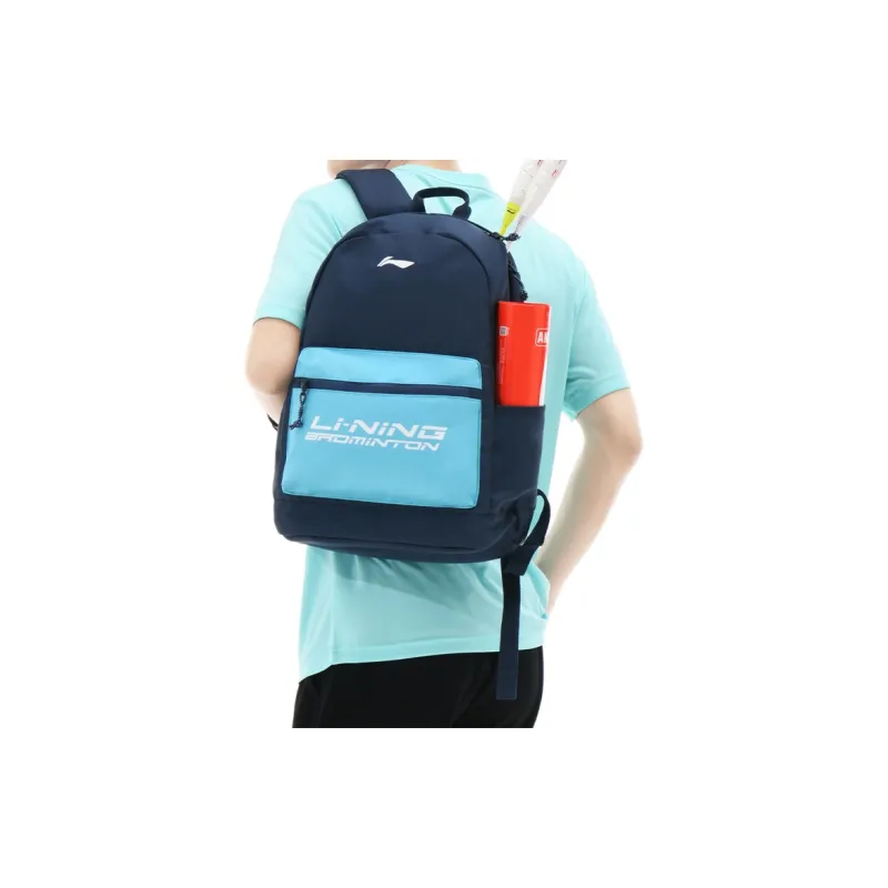 LiNing Fabric Hiking Bag Backpack Regular Unisex Blue-3