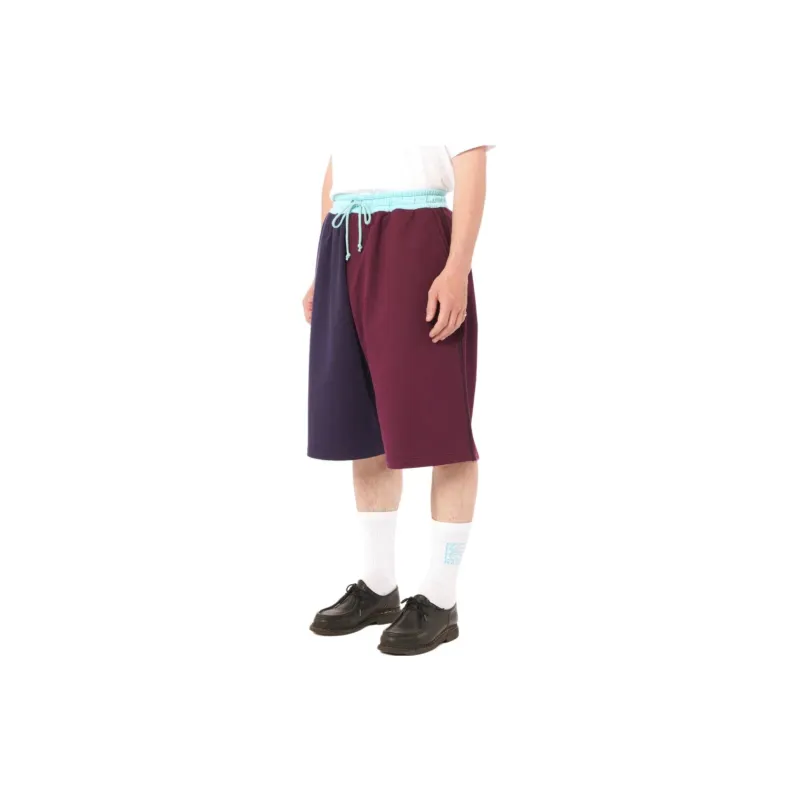 PACCBET Patchwork Detailed Drawstring Waist Shorts-3