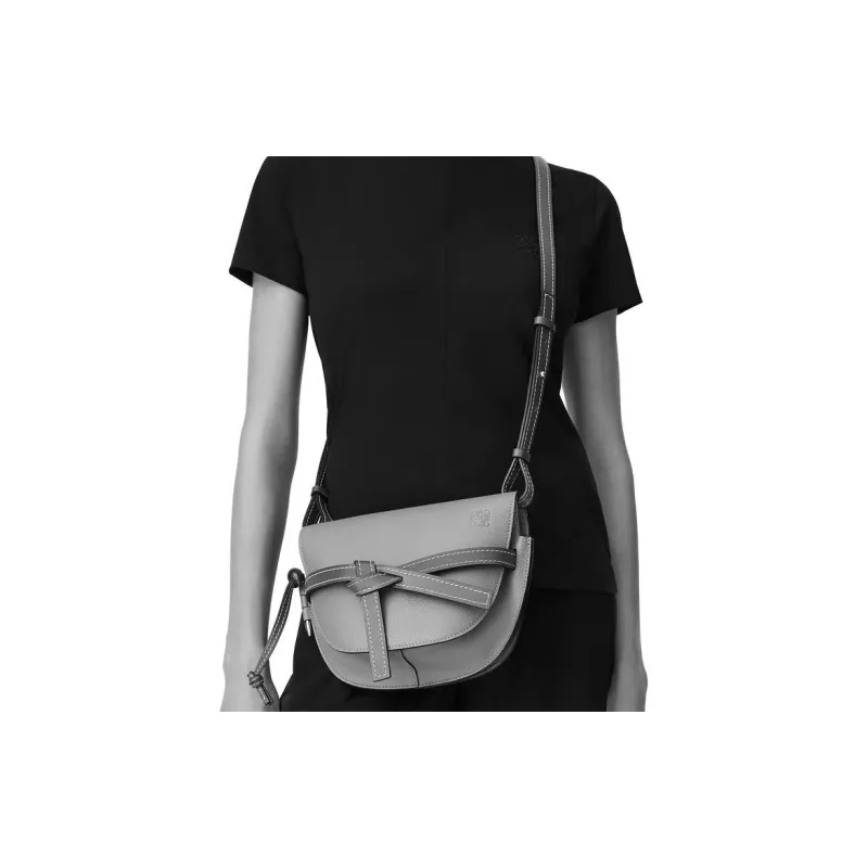 LOEWE Gate Cow Leather Bowknot Bag Crossbody Bag Women's Brown-5