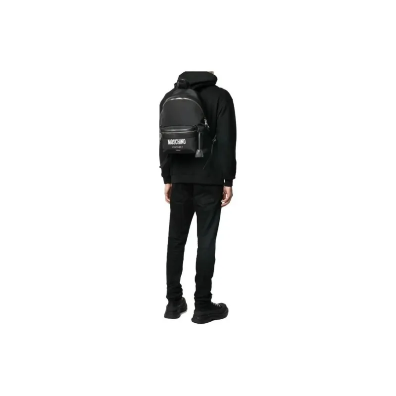 MOSCHINO Polyester Backpack Men's Black-4