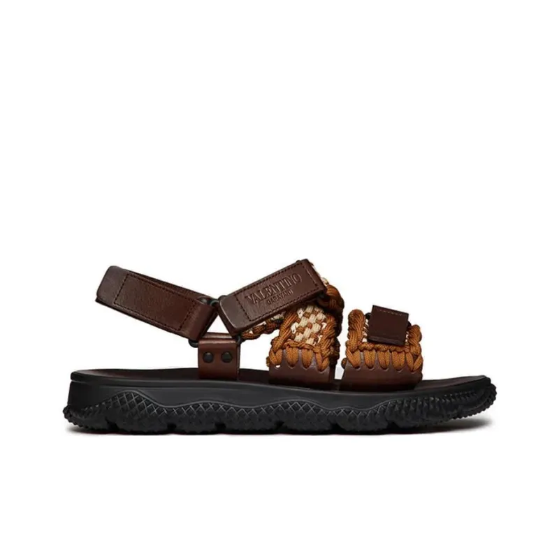 Valentino Beach Sandals Men's Brown-1