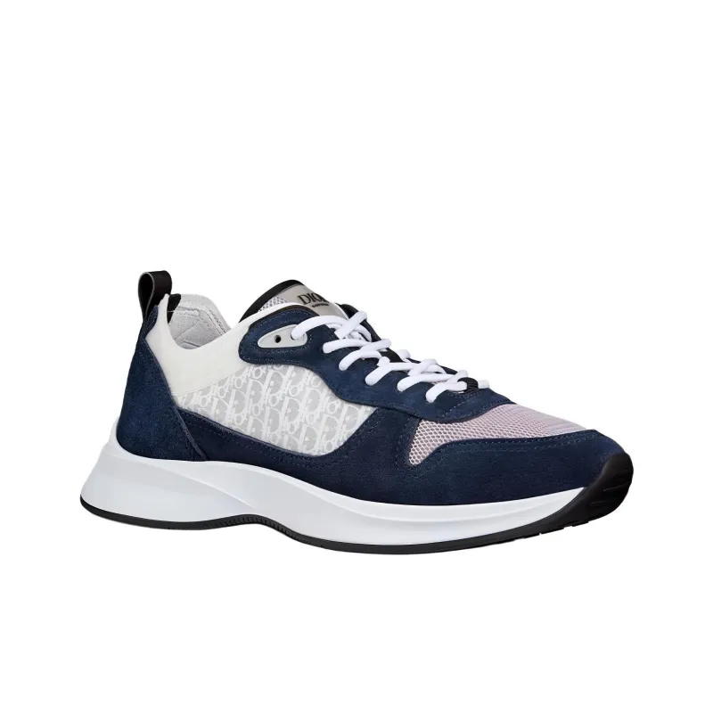 DIOR B25 Runner Navy Oblique Suede-2