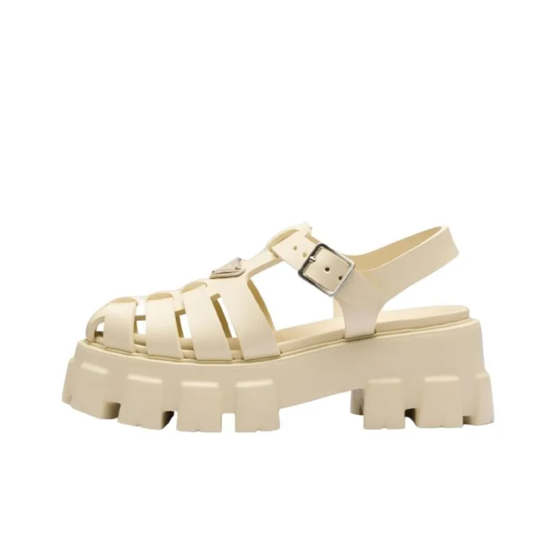 PRADA Monolith 55mm Triangle-logo Sandals-0