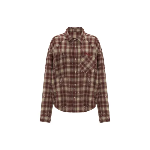 NNOVA Shirts Women's Red/Gray Plaid