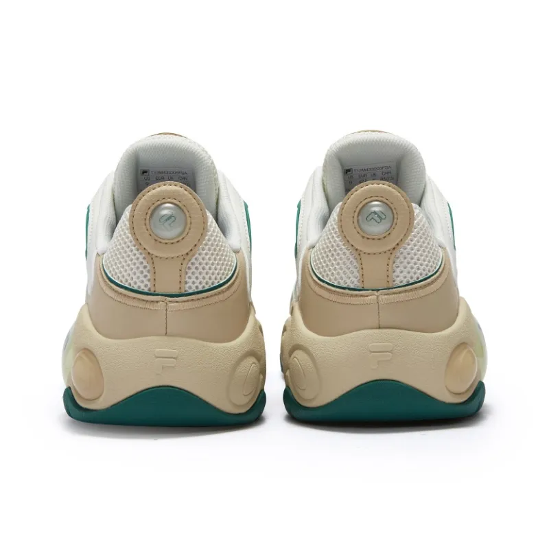 FILA FUSION VERTICAL Slip Resistant Low Top Basketball Shoes Men's White Brown-4