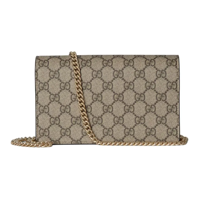 GUCCI GG Marmont Supreme Canvas With Leather Trim Shoulder Bag, Crossbody Bag, Wallet Women's Ebony & Light Green-3