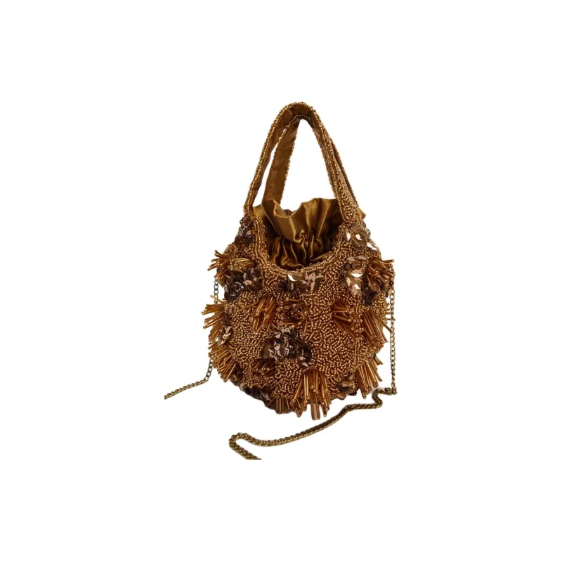 ZARA Polyester Bucket Bags Shoulder Bag Crossbody Bag Handbag Mini Women's Brown-4