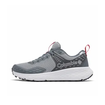 Columbia Konos Waterproof Low Top Hiking Shoes Men's Gray Red