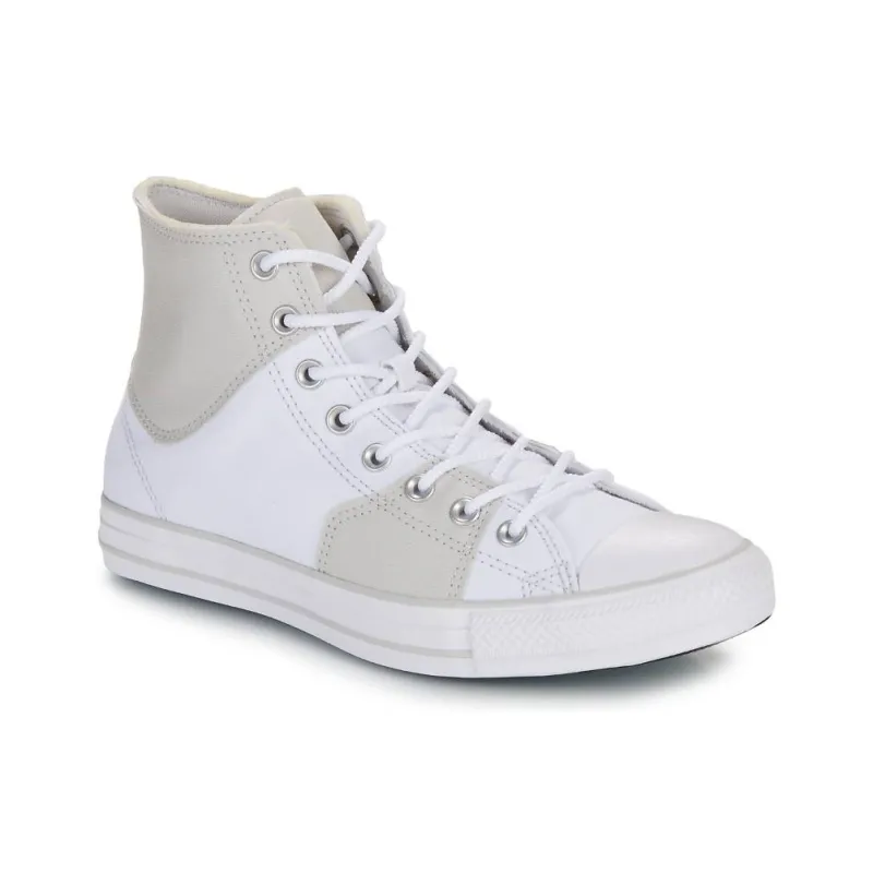 Converse Chuck Taylor All Star Anti Slip Wear Resistant High Top Canvas Shoes Men's White Gray-3