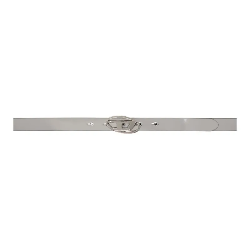 DIESEL Solid Color Design Pin Buckle Polyester Leather Belts Women's Silver 2cm-0