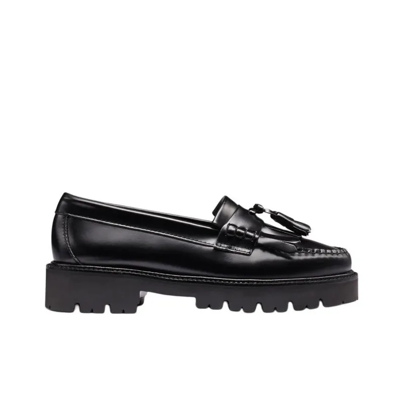 G.H. Bass & Co. Esther Kiltie Super Lug Loafers 3.5cm Women's Black-1
