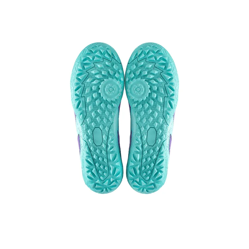 TriVict Win A Hundred Battles And Win A Hundred Victories. Soccer Shoes Unisex Mid Top White/Pink/Aqua/Blue-47