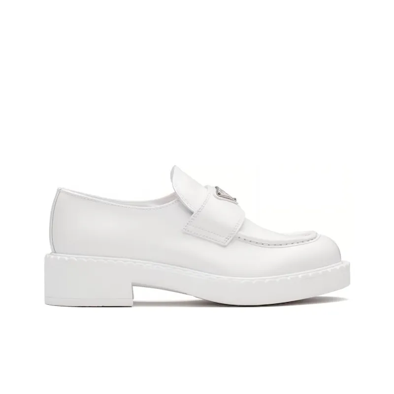 PRADA Leather Loafers 'White' Women's-1