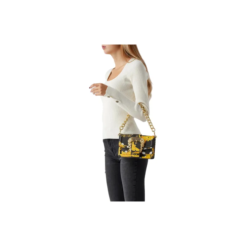 VERSACE JEANS COUTURE Logo Buckle Detailed Crossbody Bag-4