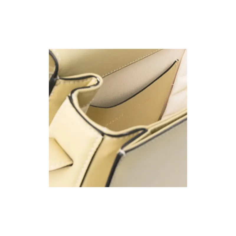 Wandler Calfskin Handbag, Shoulder Bag, Crossbody Bag Women's Yellow-3
