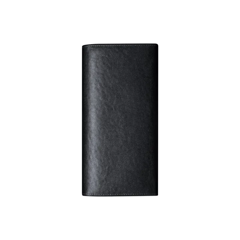 WilliamPOLO Cow Leather Coin Purse Wallet Men's Black-3