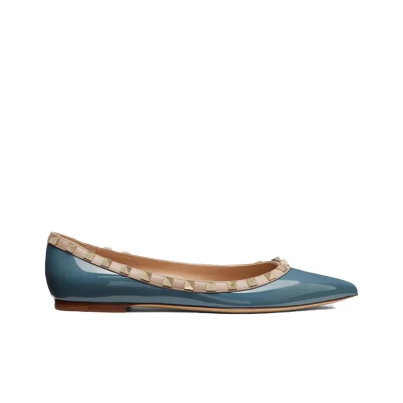Valentino Rockstud GARAVANI Casual Shoes With Cleats Women's Blue-1