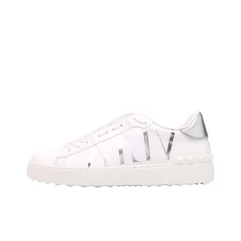 Valentino Open Low Top Stylish Skateboarding Shoes Women's White Silver