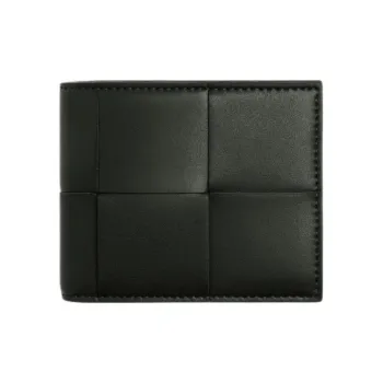 Bottega Veneta Calfskin Wallet Regular Men's Dark Green