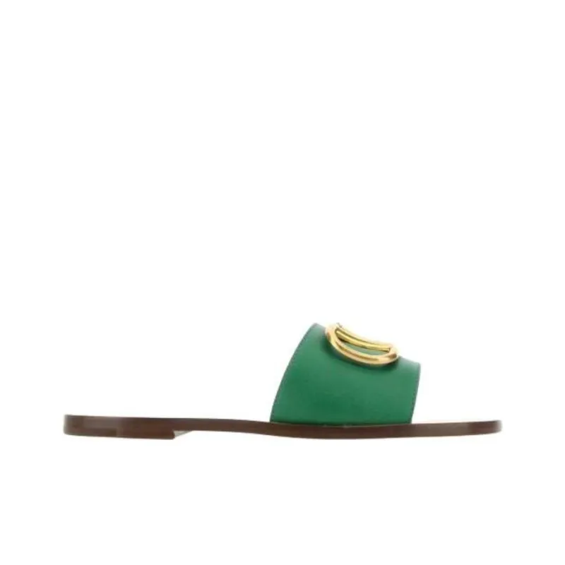 Valentino Slide Slippers Women's Green-1