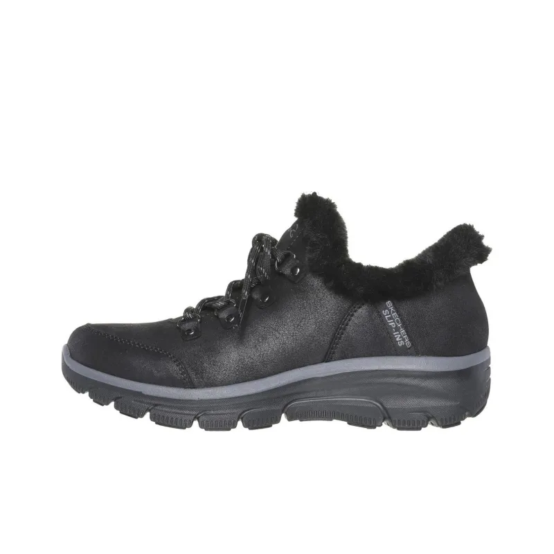 Skechers Slip Ins Anti Slip Wear Resistant Low Top Hiking Shoes Women's Black-0