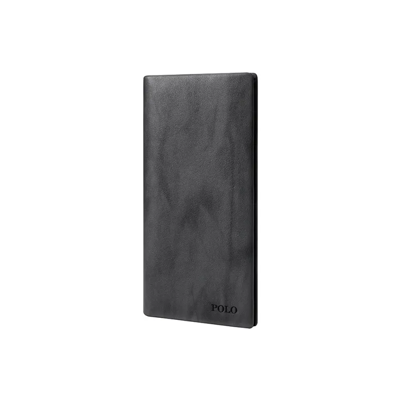 POLO Cow Leather Men's Wallet Medium Size Men's Gray Green-1