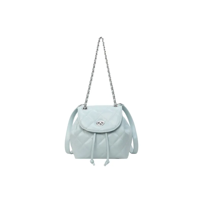SEVENMOONS PU Backpack Women's Black/White/Silver-10