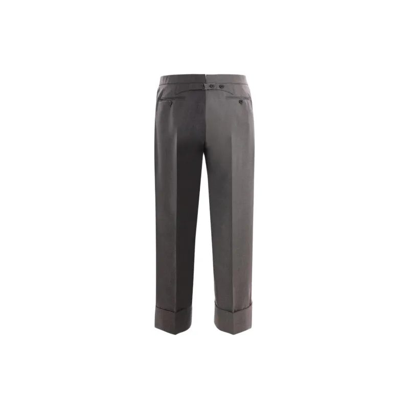 THOM BROWNE Colour Block Tapered Leg Trousers-1