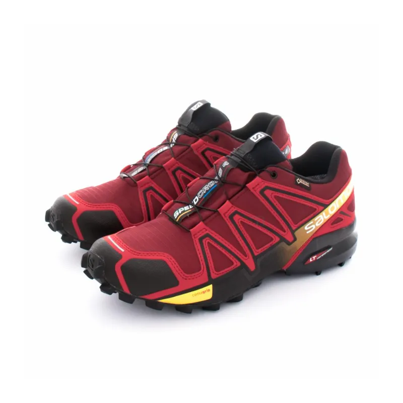 SALOMON Speedcross 4 Anti Slip Wear Resistant Low Top Outdoor Shoes Men's Red Black-1