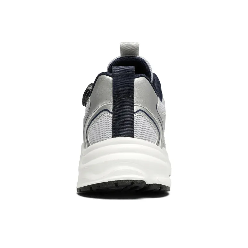 Feiyue Breathable Lightweight Low Top Casual Running Shoes Men's Gray Silver-3