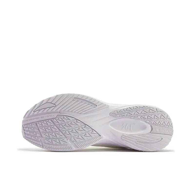 361° Speed Slip Resistant And Breathable Low Top Running Shoes Women's Feather White Micro Grape Purple-4