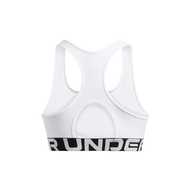 Under Armour HeatGearBranded Mid Sports Bra Sports Underwear Women's White-1